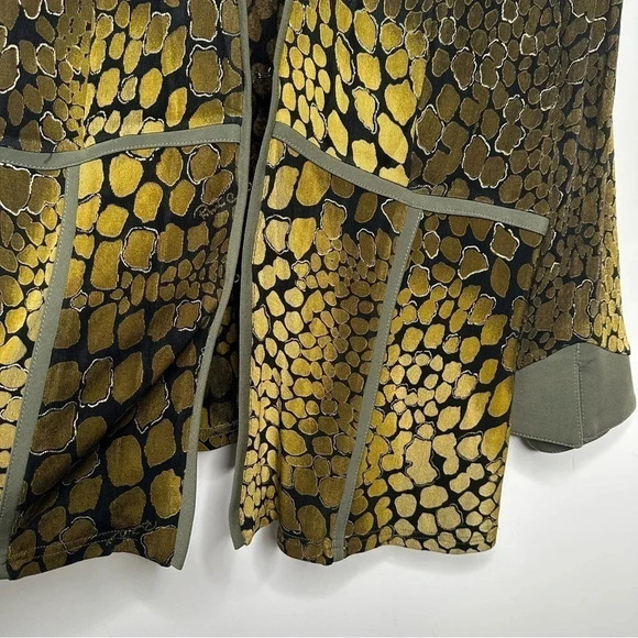 Artex Collection Crocodile Reptile Print Cardigan Blouse Size XXL - Picture 6 of 11